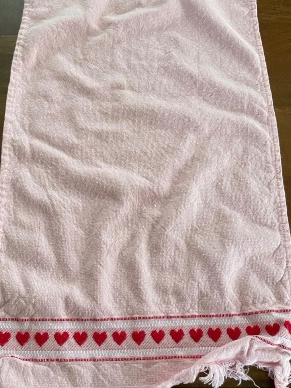 Heart Trim Pink Towel